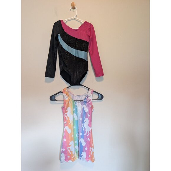 Set Of 2 Gymnastics Leotards Girls Size 140 - Picture 1 of 7